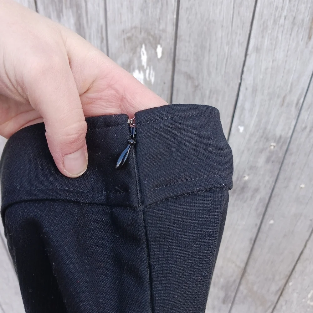 Gap Stretch Womens Sz 2‎ Black Cotton Spandex Flare Mid Rise Mini Skirt